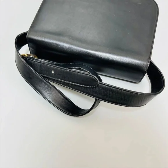 Celine Black Shoulder Bag with Gold Horse Accent - Picture 11 of 16